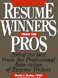 RESUME WINNERS FROM THE PROS